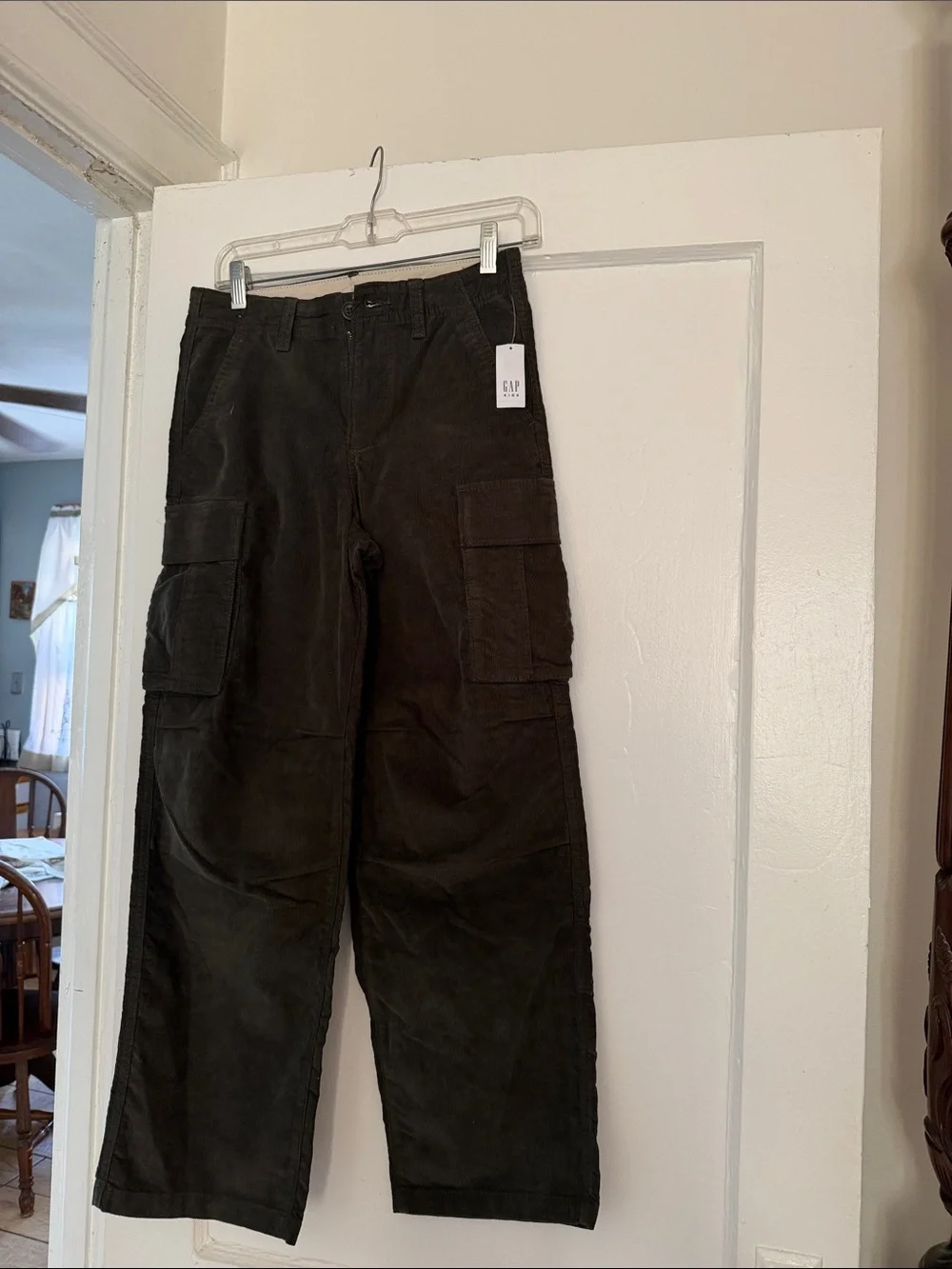Boys Cargo Pants in Dark Brown